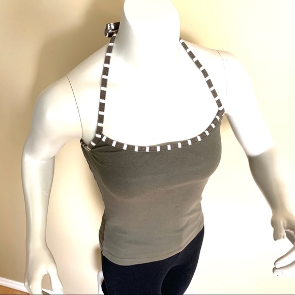 2/$20 Esprit Military Green Halter Top - Picture 3 of 13
